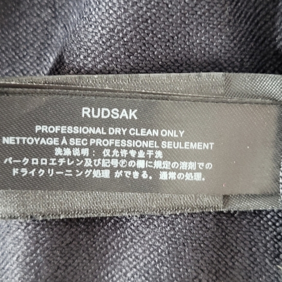 Rudsak Black Full Zip Lightweight Jacket w/ Blue Man Group Sleeve Splat- Size M - Picture 11 of 13